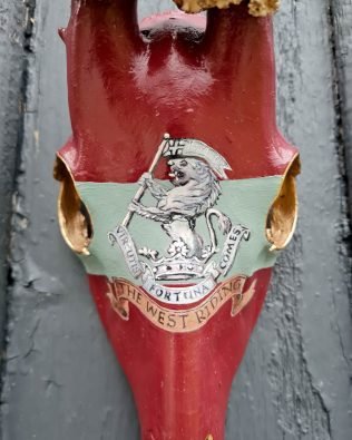 Antlers with Duke of Wellington's capbadge