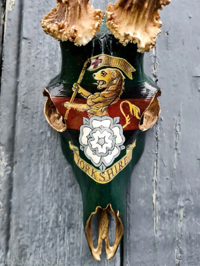 Antlers with The Yorkshire cap badge