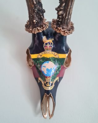 roebuck skull with Royal Marines ensignia