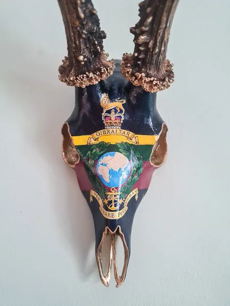 roebuck skull with Royal Marines ensignia
