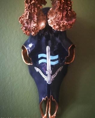 Antlers with Royal Artillery capbadge